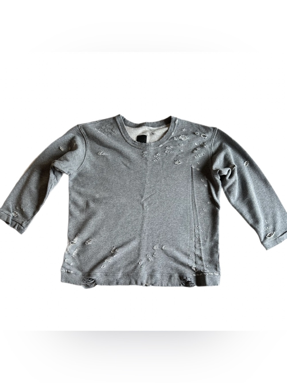 RtA Distressed Gray Sweatshirt Long Sleeve Pullover Women’s Size L